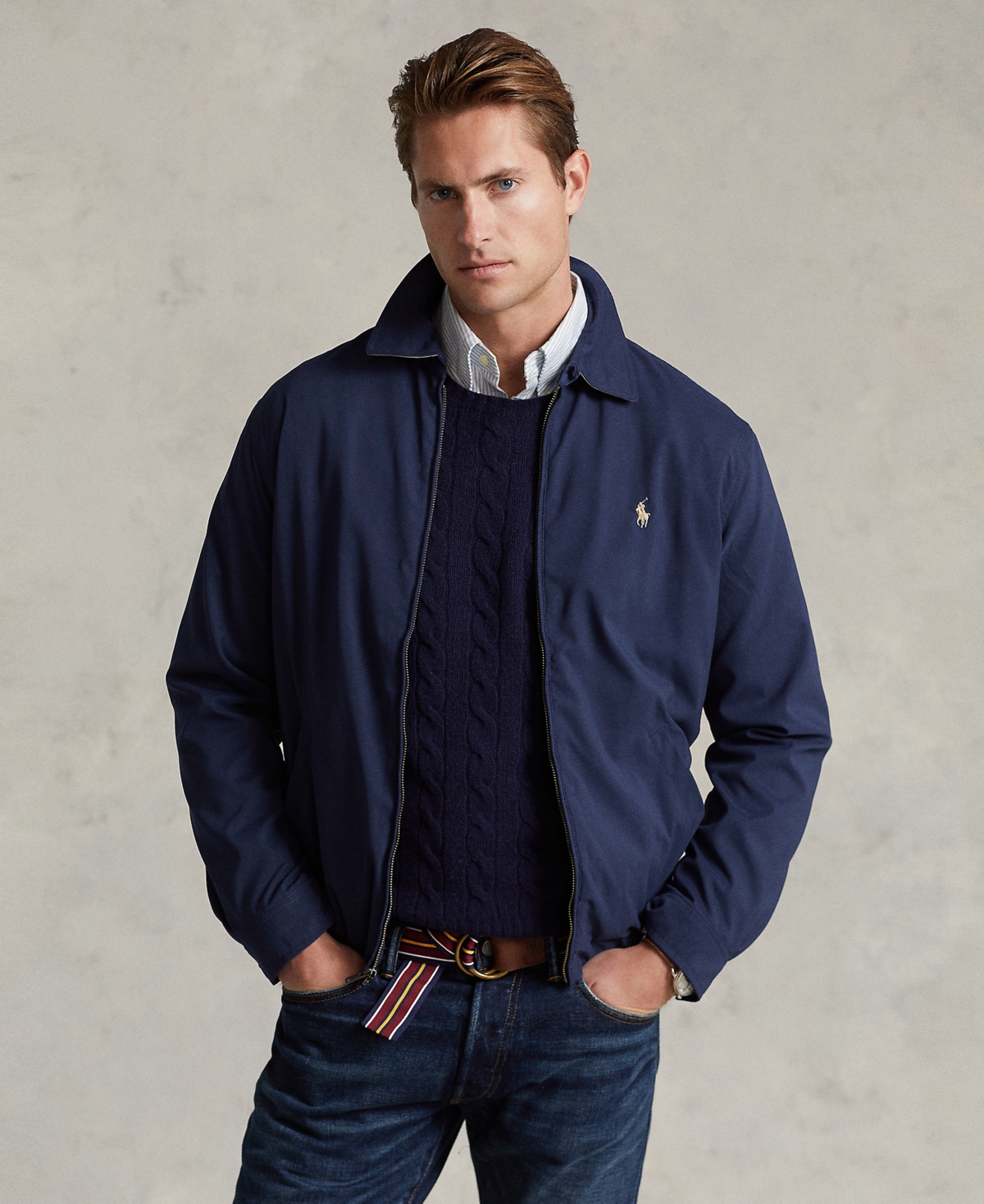 Shop Polo Ralph Lauren Men's Lightweight Windbreaker In Refined Navy