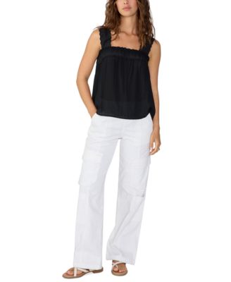 Sanctuary - Women's Open-Lace Square-Neck Camisole Top