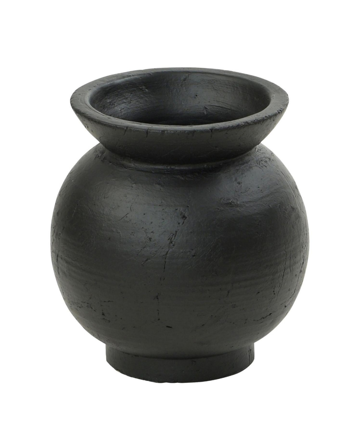 Stylecraft Emory Vase Matte Finish On Ceramic, Small In Matte Black