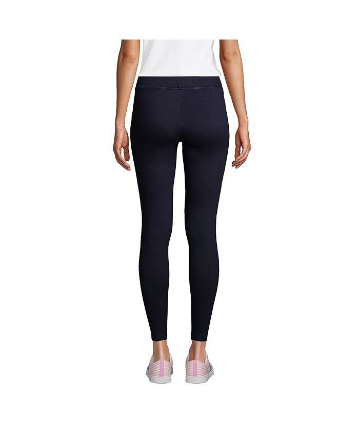 Lands' End Women's Starfish Mid Rise Knit Jean Leggings Macy's