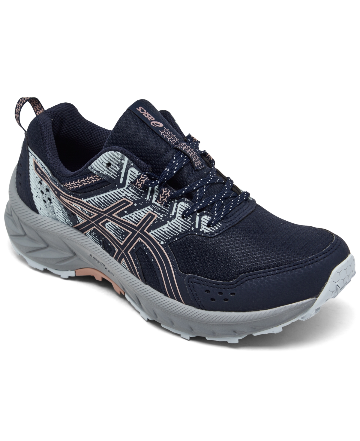 Asics Women's Venture 9 Trail Running Sneakers From Finish Line In Midnight/fawn