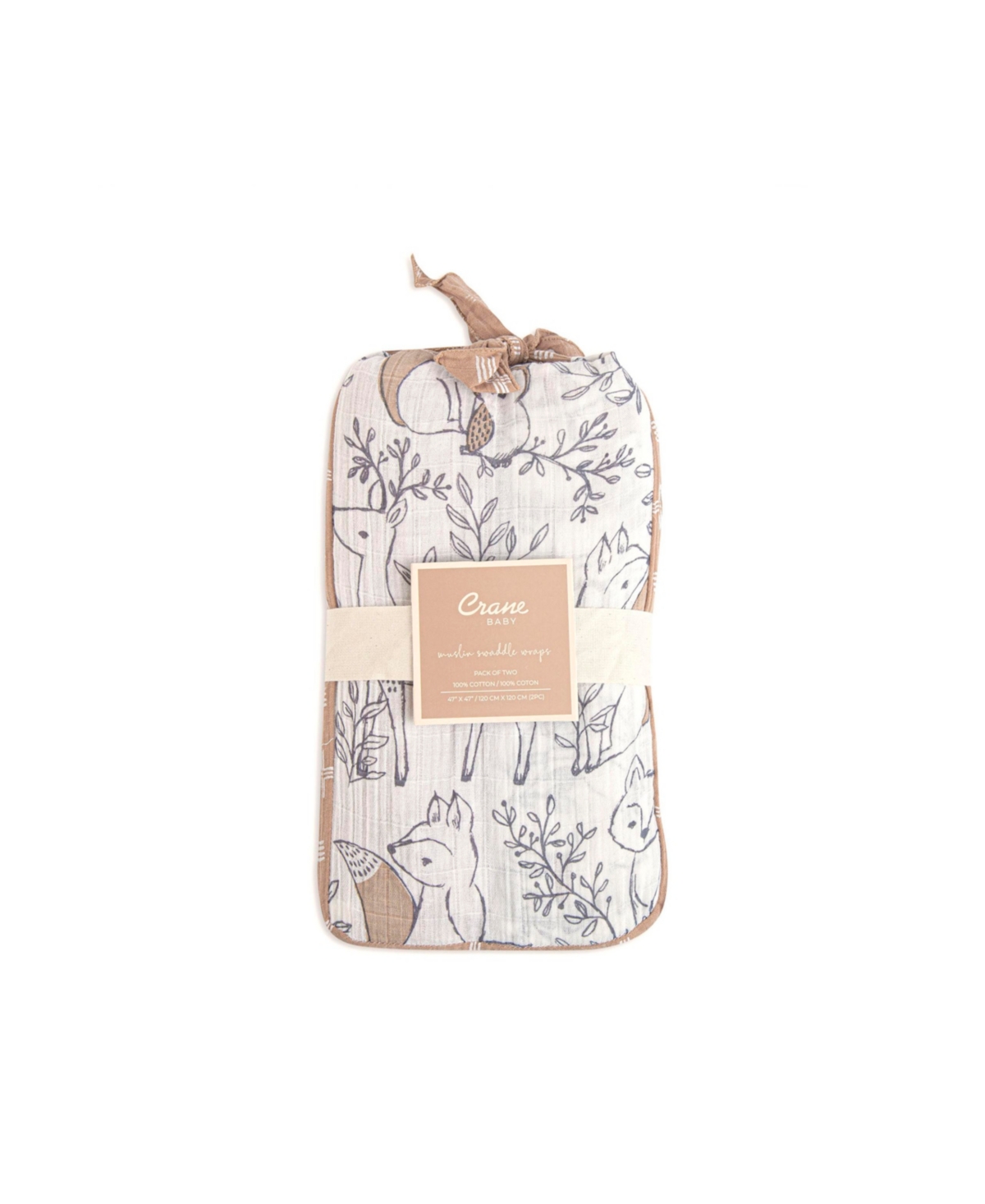 Crane Baby Baby Boys or Baby Girls Ezra Swaddle Wraps, Pack of 2