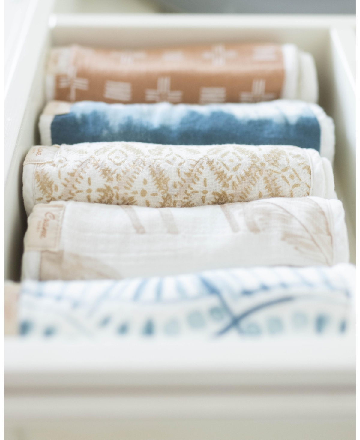 Crane Baby Baby Boys or Baby Girls Kendi Burp Cloths, Pack of 3