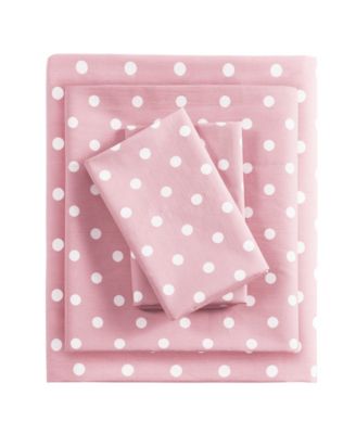Polka Dot Cotton 3-Pc. Sheet Set, Twin