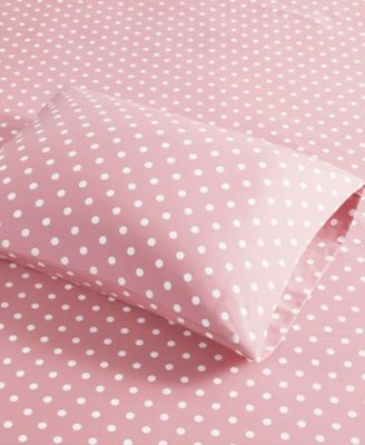 Polka Dot Cotton 4-Pc. Sheet Set, Full