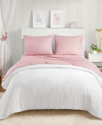 Polka Dot Cotton 4-Pc. Sheet Set, Queen