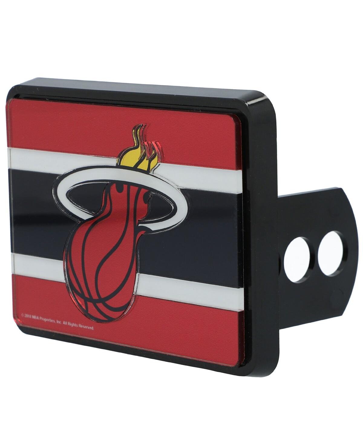 Stockdale Miami Heat Universal Rectangle Hitch Cover In Red,black
