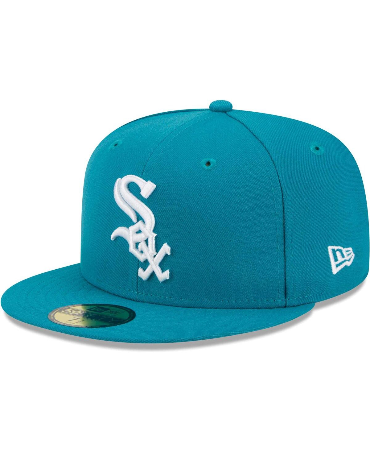 Shop New Era Men's  Turquoise Chicago White Sox 59fifty Fitted Hat