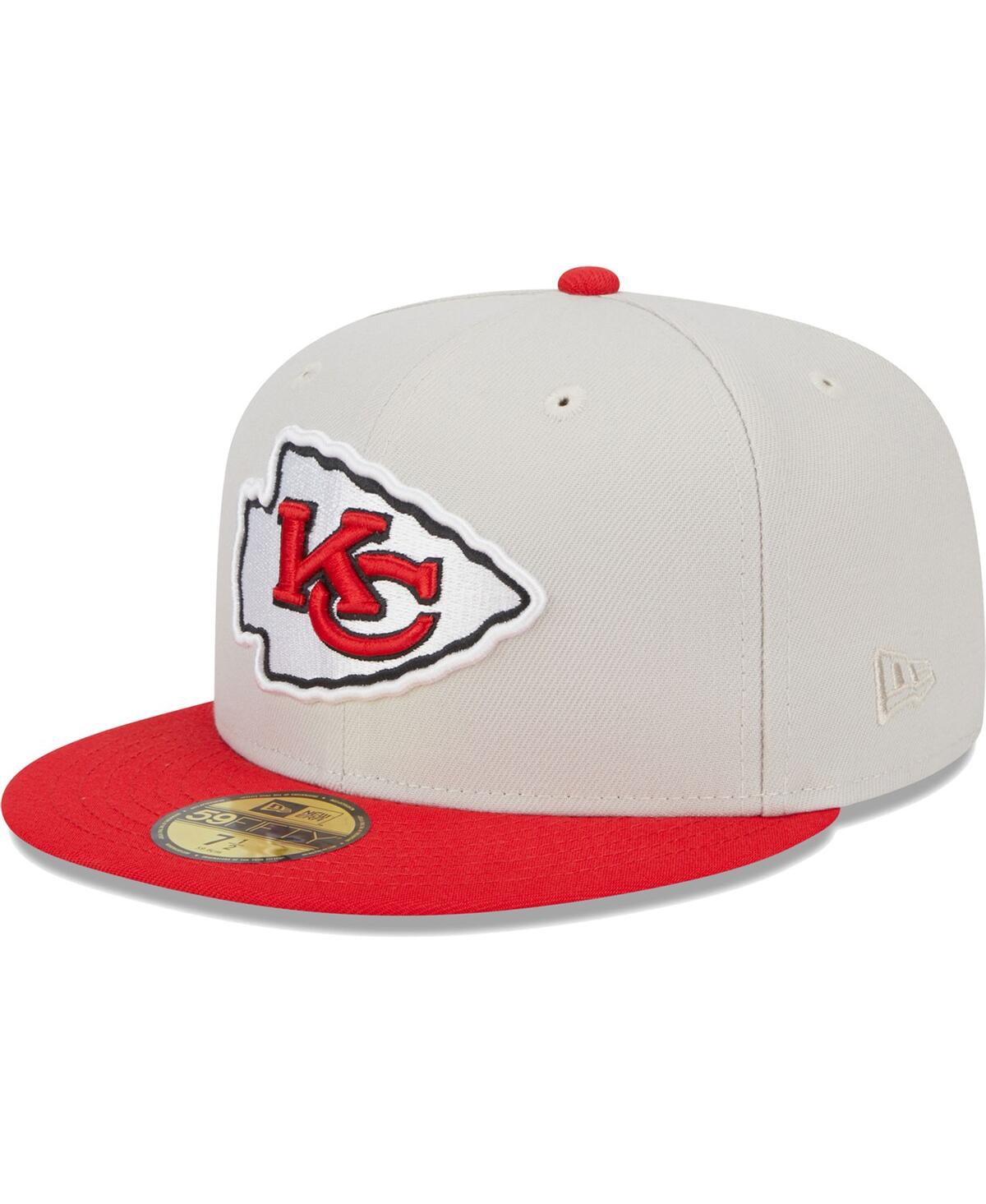 Shop New Era Men's  Khaki, Red Kansas City Chiefs Super Bowl Champions Patch 59fifty Fitted Hat In Khaki,red