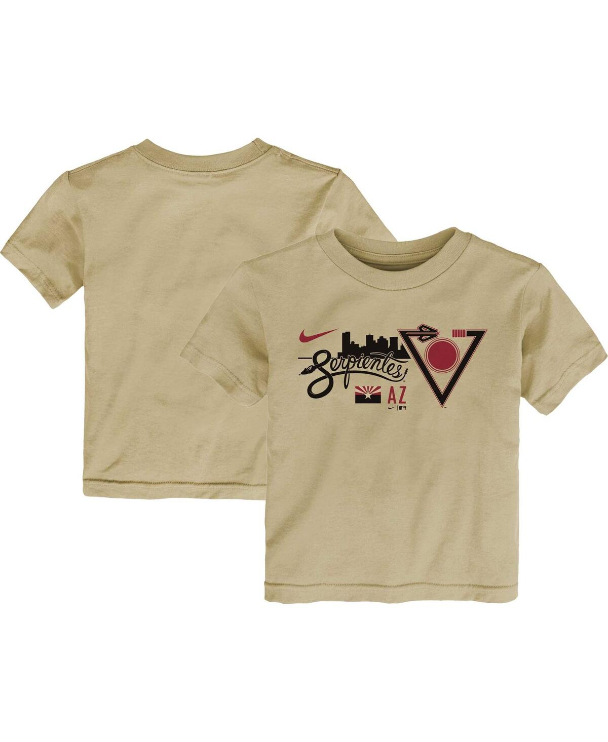 Nike Babies' Toddler Boys And Girls  Tan Arizona Diamondbacks City Connect Graphic T-shirt