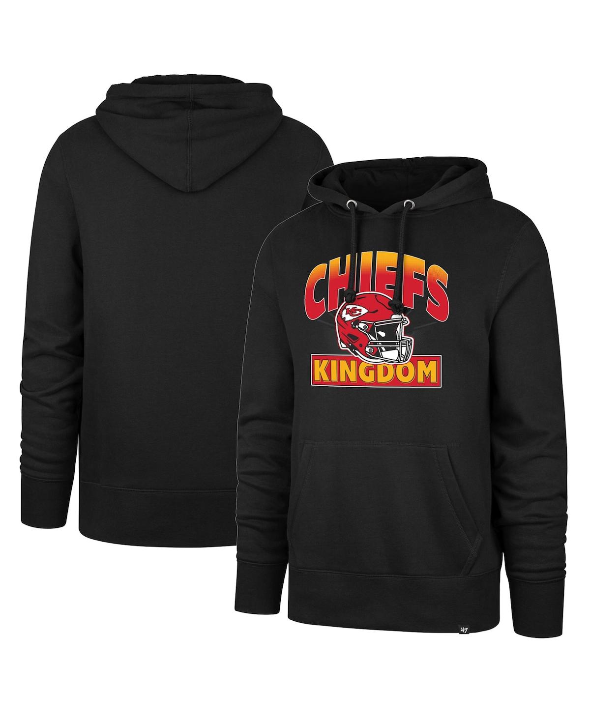 47 Brand Men's ' Heathered Black Kansas City Chiefs Bypass Tribeca Pullover Sweatshirt
