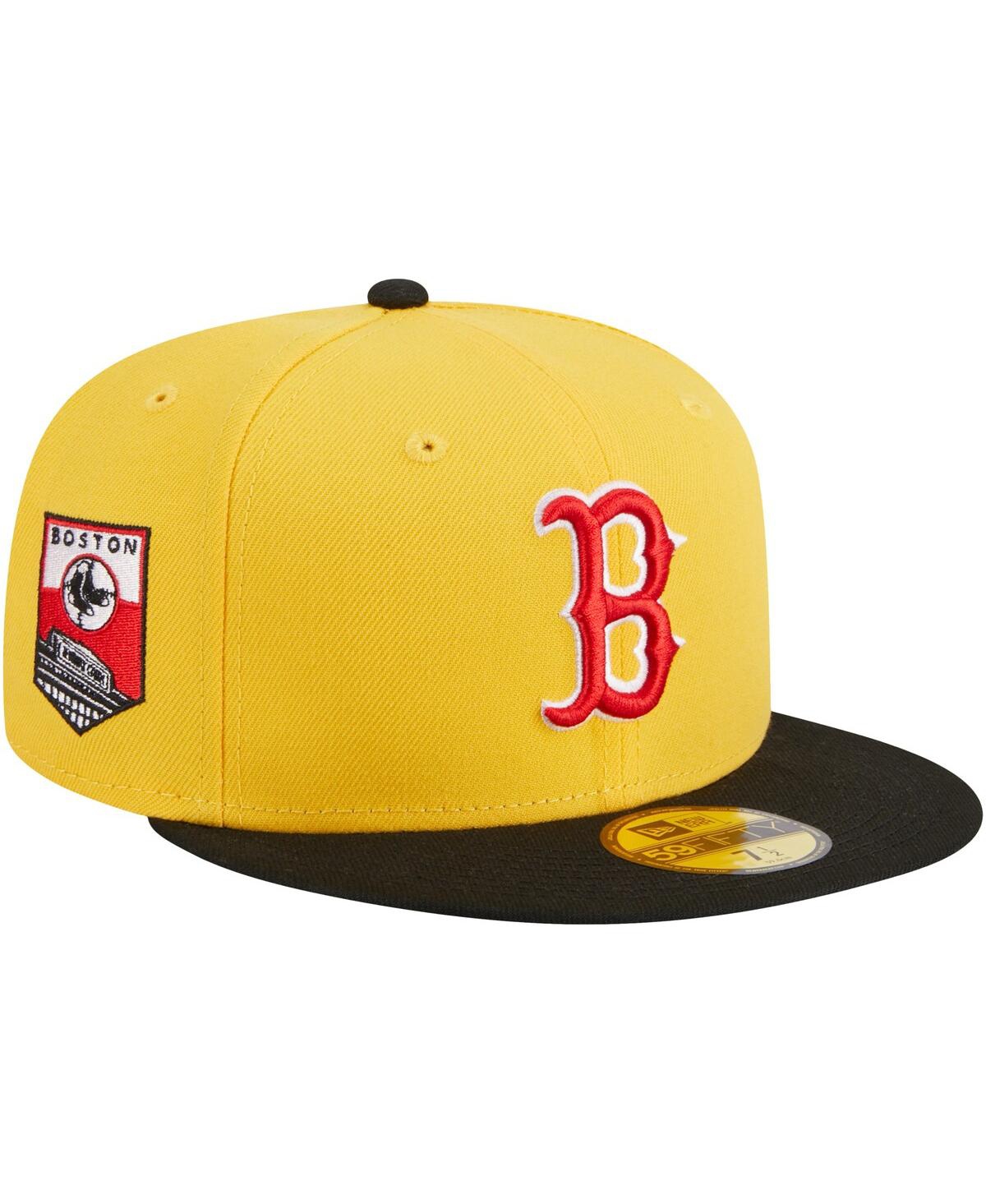 Men's New Era Black Boston Red Sox Grilled 59FIFTY Fitted Hat - Black