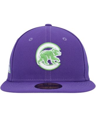 Men's Purple Chicago Cubs Lime Side Patch 59FIFTY Fitted Hat
