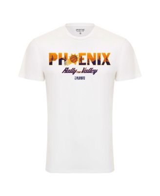 Men's and Women's White Phoenix Suns 2023 NBA Playoffs Rally the Valley Bingham T-shirt