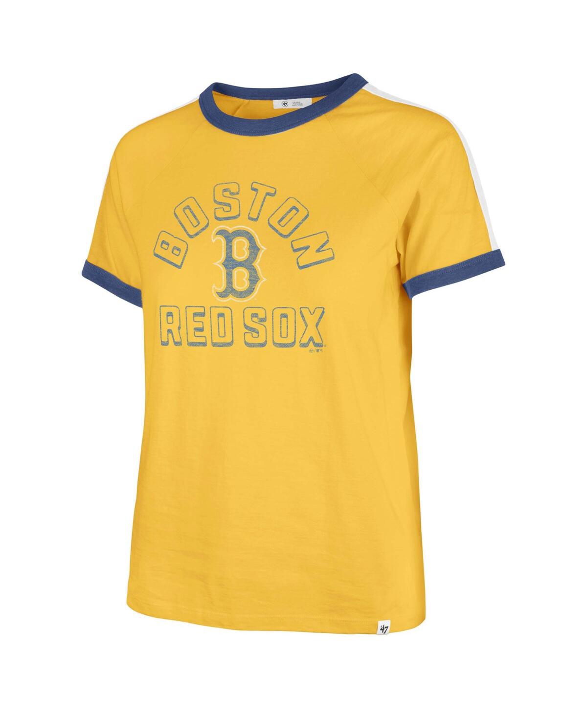 Women's '47 BrandBoston Red Sox City Connect Sweet Heat Peyton T-shirt - Yellow
