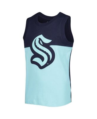 Big Boys and Girls Light Blue, Dark Sea Blue Seattle Kraken Revitalize Tank Top