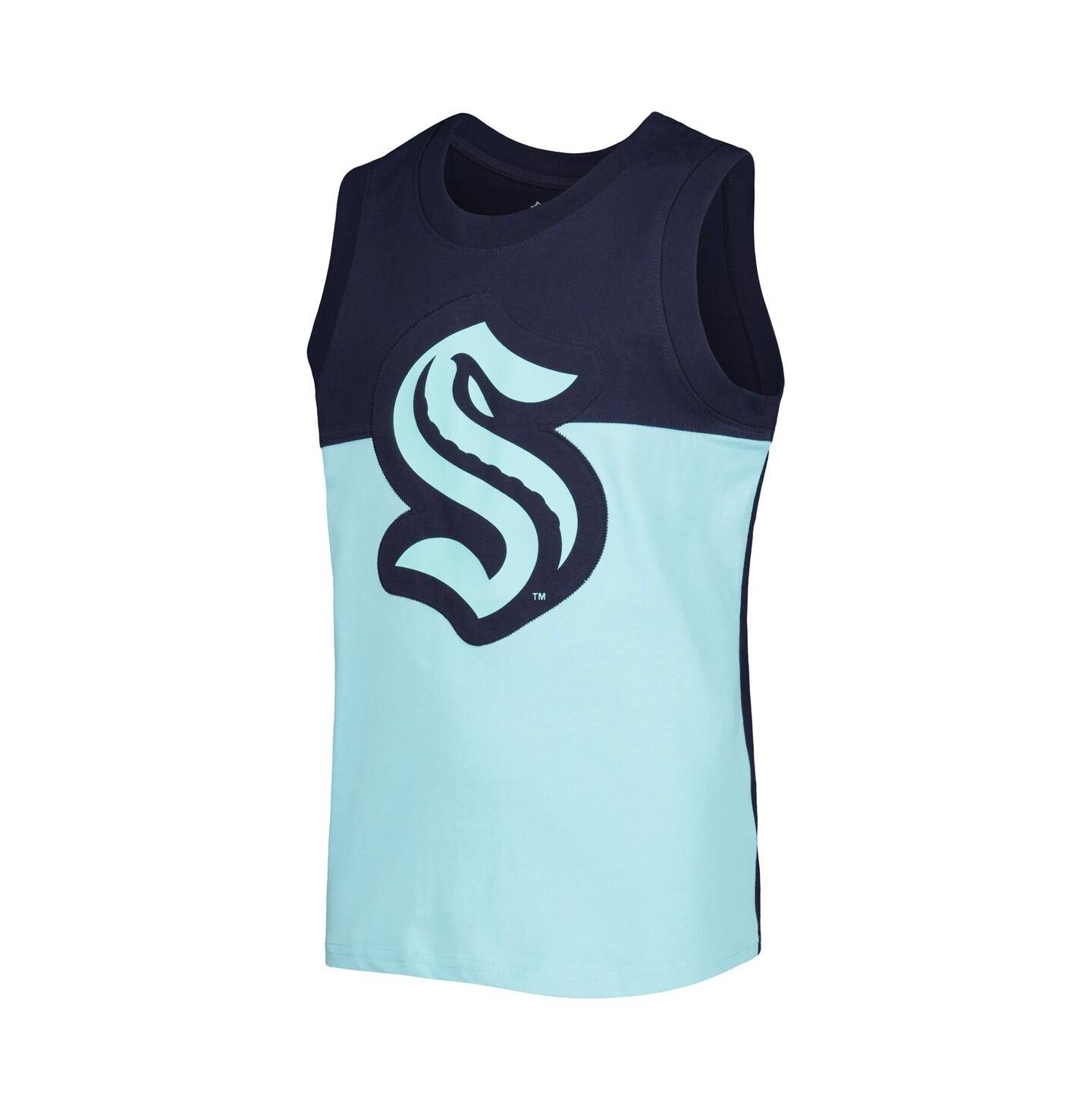 Детский топ Outerstuff Light Blue, Dark Sea Blue Seattle Kraken Revitalize — фото 3