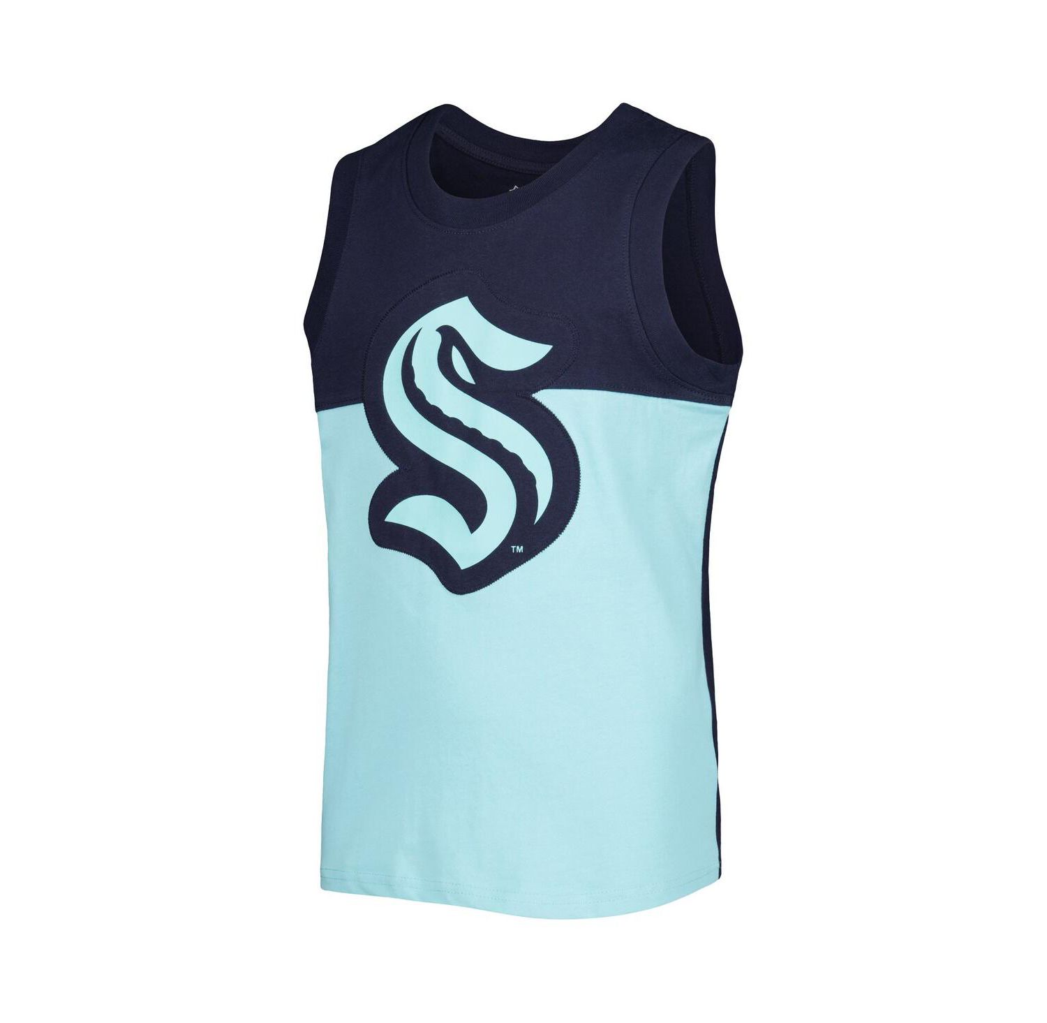 Big Boys and Girls Light Blue, Dark Sea Blue Seattle Kraken Revitalize Tank Top