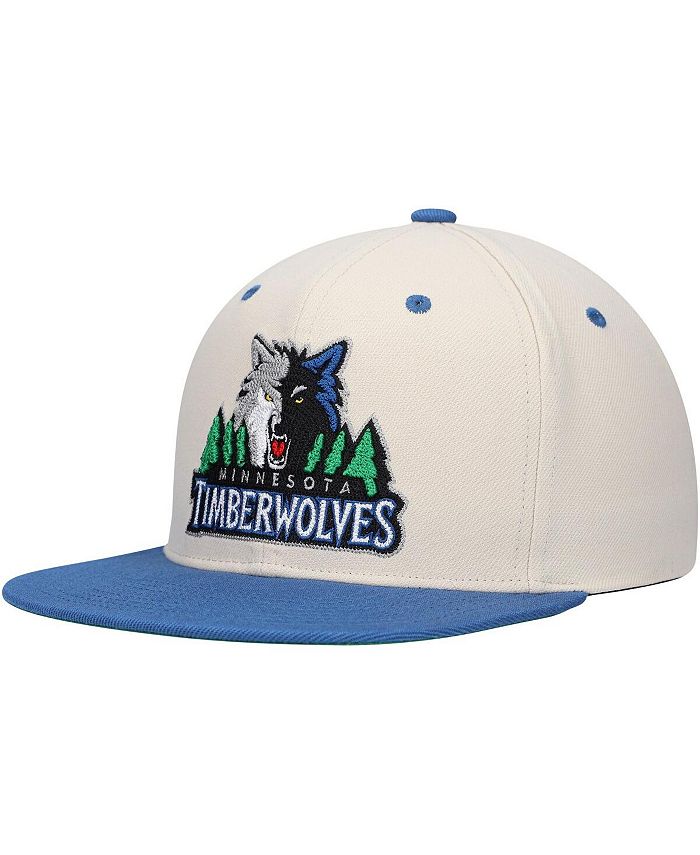 Mitchell & Ness Men's Cream, Blue Minnesota Timberwolves Hardwood ...