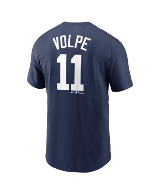 Big Boys and Girls Anthony Volpe Navy New York Yankees Name and Number T-shirt