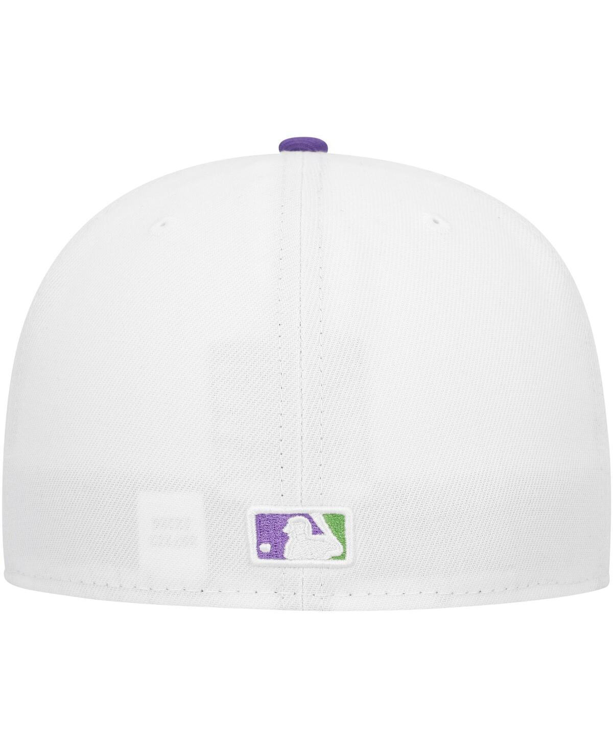 Men's New EraAtlanta Braves Side Patch 59FIFTY Fitted Hat - White