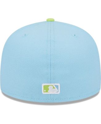 Men's Light Blue, Neon Green Los Angeles Dodgers Spring Color Two-Tone 59FIFTY Fitted Hat