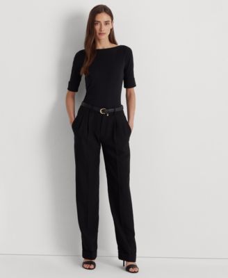 Petite Stretch Boatneck Top