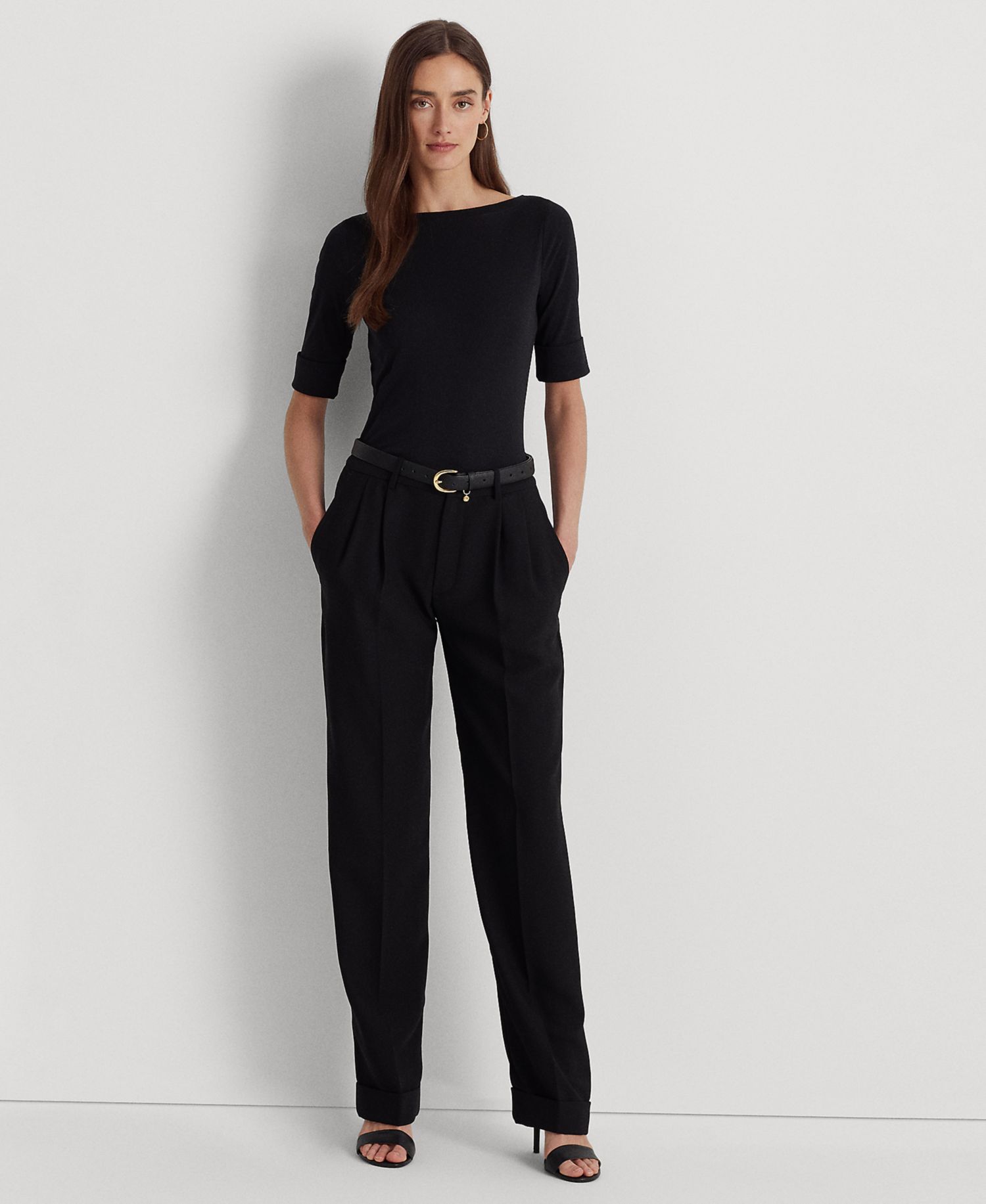 Petite Stretch Boatneck Top