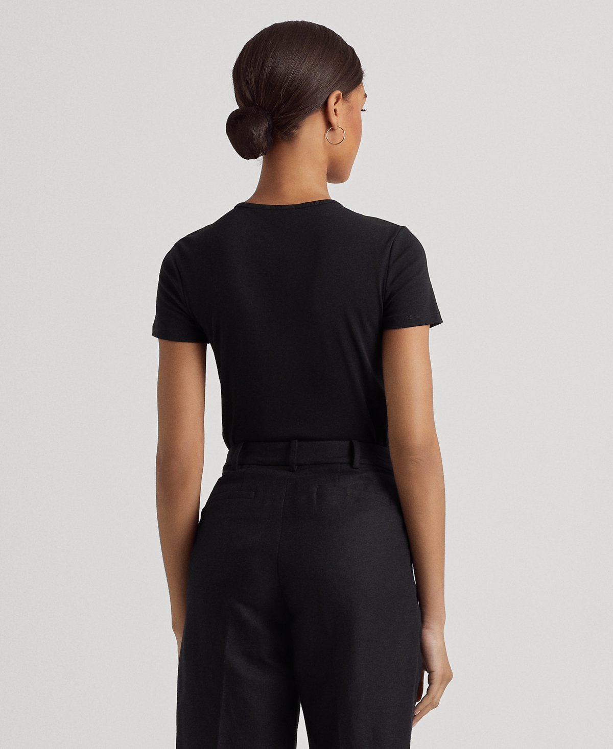 RALPH LAUREN STRETCH KNIT T-SHIRT, REGULAR & PETITE 