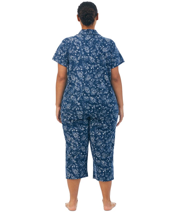 Lauren Ralph Lauren Plus Size 2-Pc. Cropped Pajamas Set - Macy's