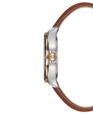 Men's Swiss Automatic DS-8 Brown Leather Strap Watch 41mm