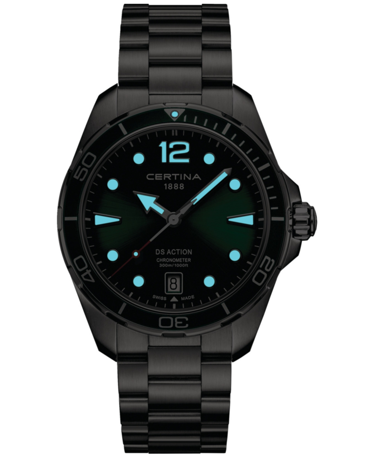 Certina Men's Swiss Ds Action Stainless Steel Bracelet Watch 43mm In ...