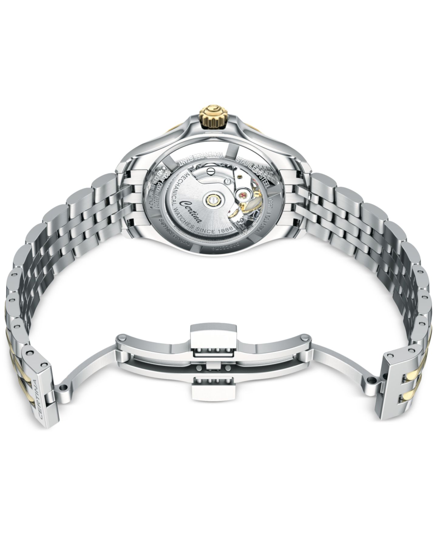 Женские часы Certina Swiss Automatic DS Action Diamond Accent Two-Tone Stainless Steel Bracelet Watch 35mm — фото 4