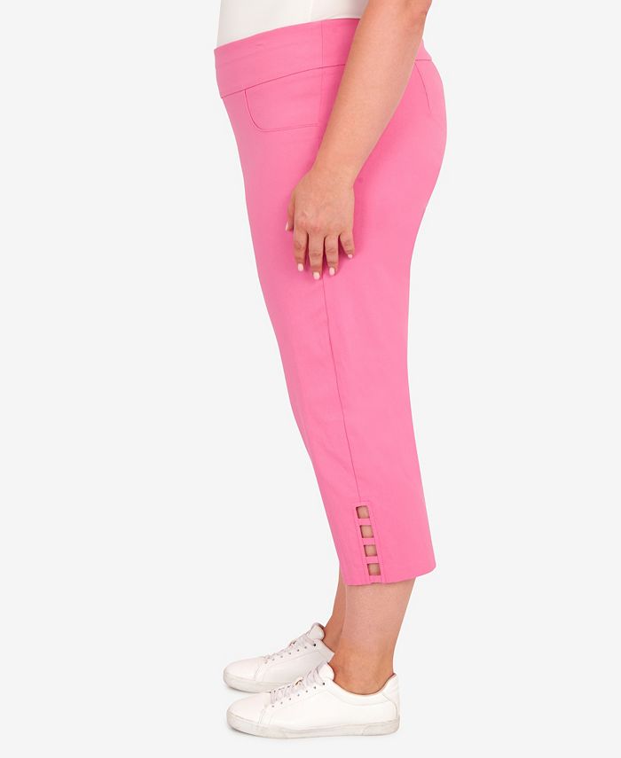 HEARTS OF PALM Plus Size Blue Bouquet Solid Capri Pants Macy's