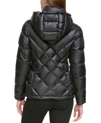 Women's Shine Hooded Packable Puffer Coat, Created for Macy's