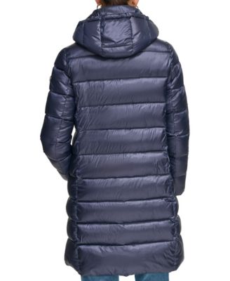 Women's Shine Bibbed Hooded Packable Puffer Coat, Created for Macy's