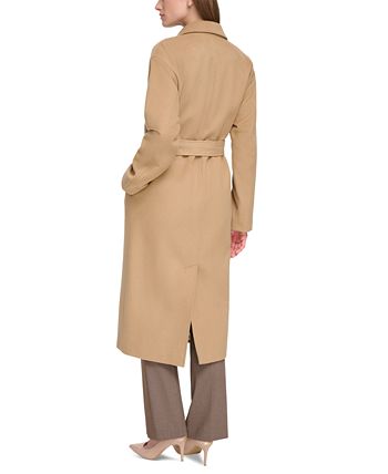 Calvin Klein Women\'s Single-Breasted Macy\'s Wrap Cashmere - Blend Coat