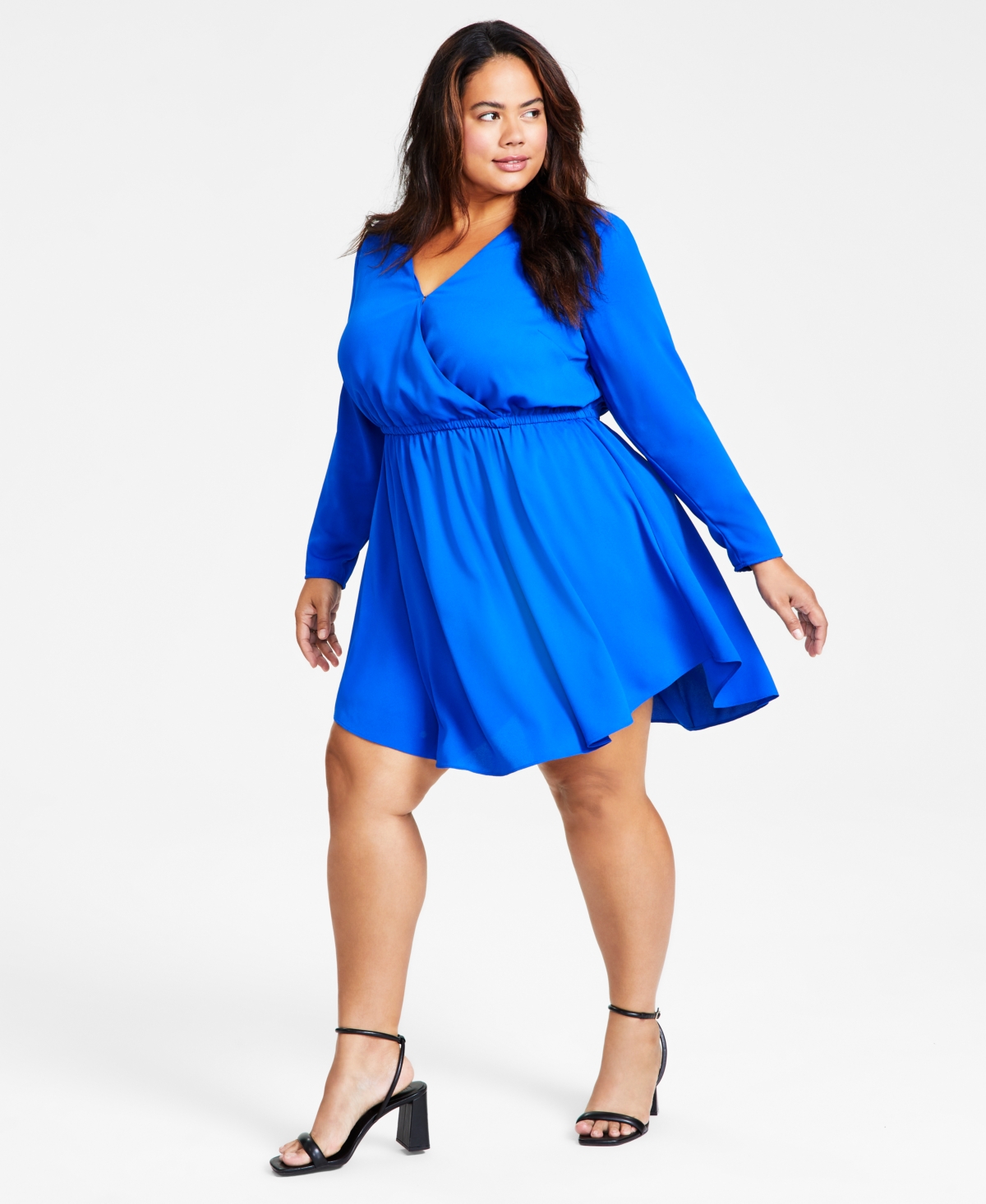 Macy s royal blue discount dress plus size