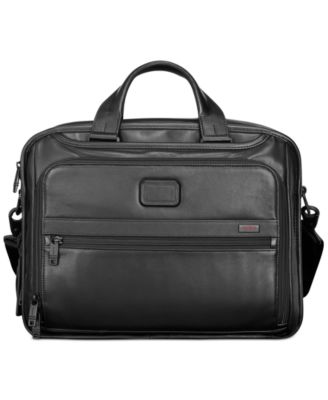 tumi alpha 2 briefcase leather