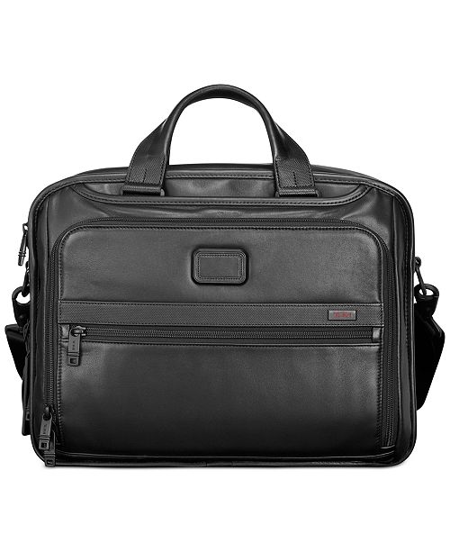 Tumi Alpha 2 Leather Organizer Laptop Briefcase & Reviews Laptop Bags