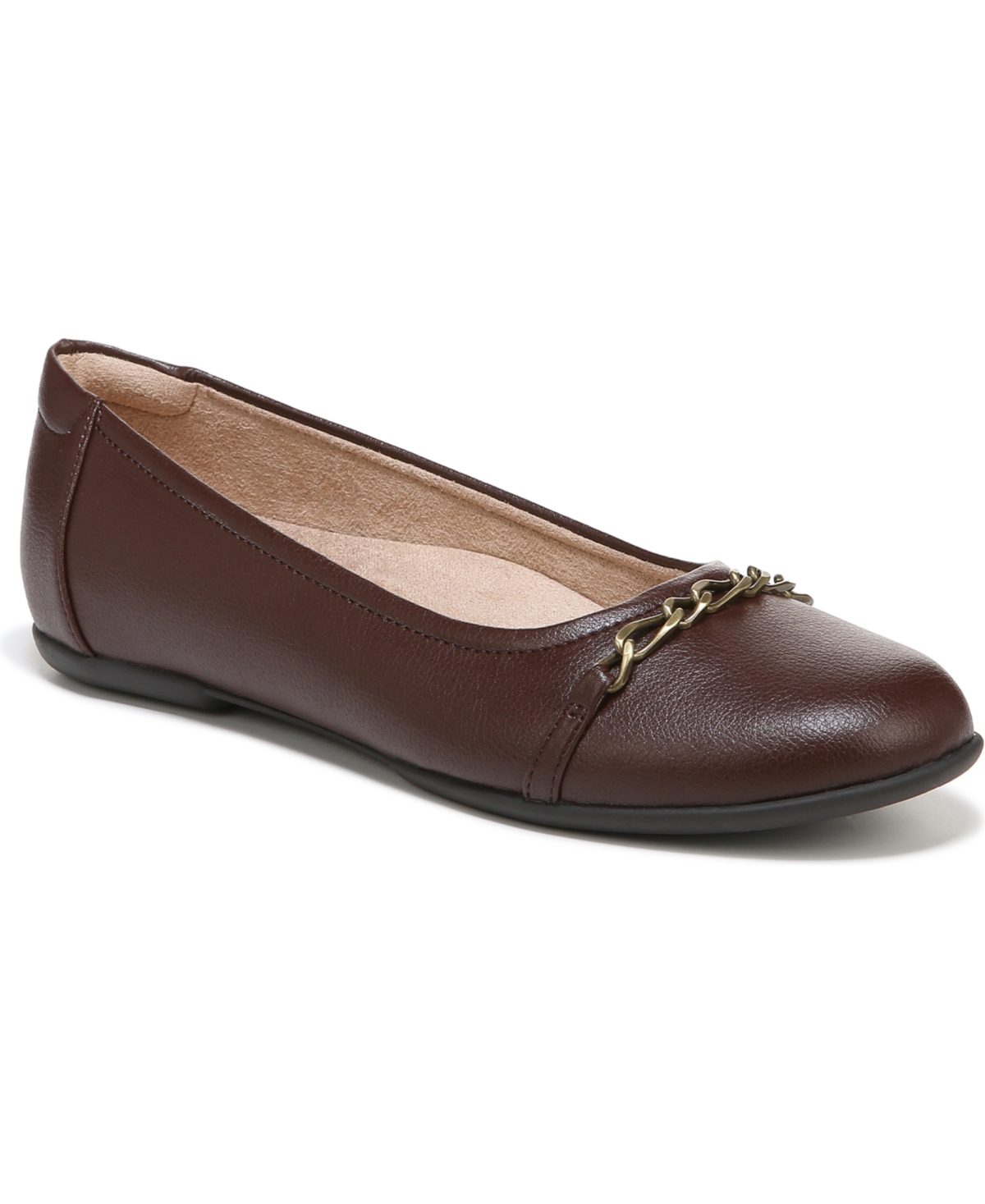 Shop Soul Naturalizer Mystique Flats In Coffee Brown Faux Leather