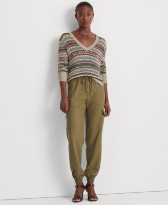 Lauren Ralph Lauren Women's Twill Cargo Ankle Pants