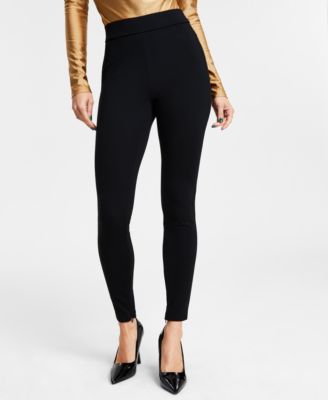 Bar III - Petite Pont&eacute; Side-Zip Leggings