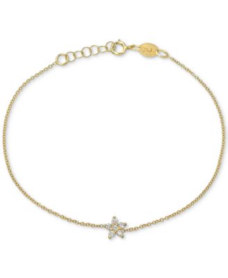 Zoe Lev - Diamond Starflower Link Bracelet (1/8 ct. t.w.) in 14k Gold