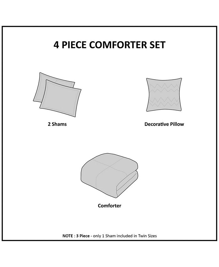 Madison Park Zuri FauxFur 4Pc. Comforter Set, King Macy's