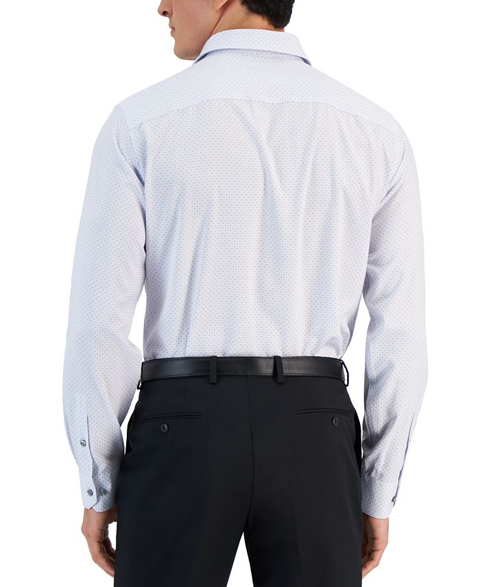 Alfani Men's Slim-Fit Geo-Print Dress Shirt, Created for Macy's - Macy's