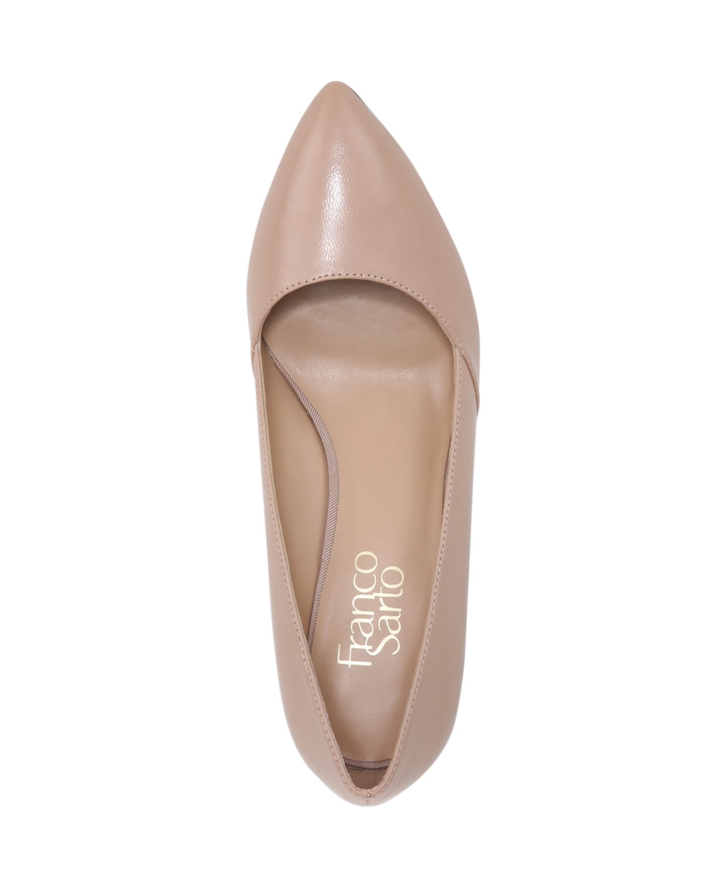 Женские туфли Franco Sarto Frankie Pointed Toe Wedge Pumps, цвет: Бежевый кожаный — фото 4
