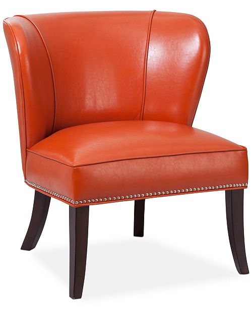 Janie Faux Leather Accent Chair Quick Ship