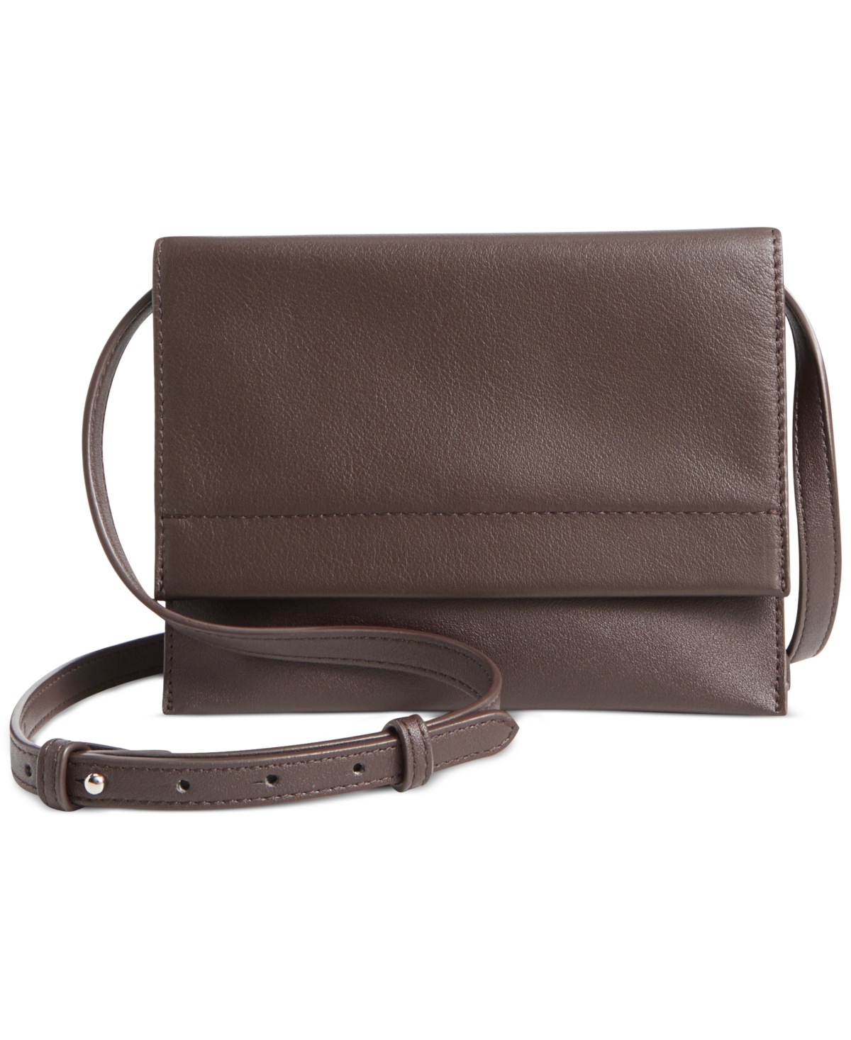 Giani Bernini Nappa Flap Crossbody, Exclusively at Macy's - Chocolate