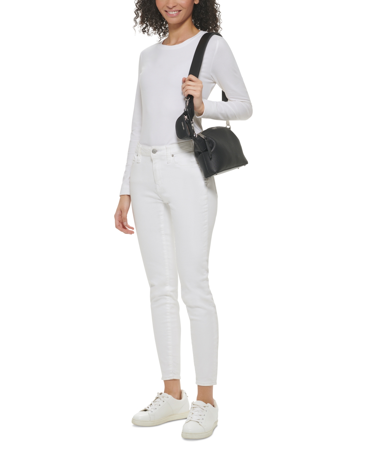 Calvin Klein Cypress Top Zip Convertible Crossbody With Pouch In Caramel